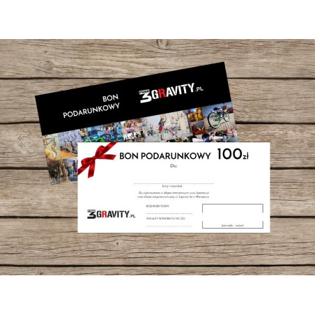 Bon Podarunkowy - 100  - sklep rowerowy - 3gravity.pl