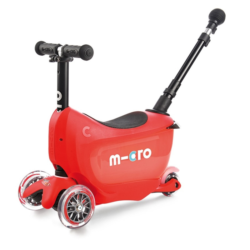 Micro Mini 2go Deluxe Plus - Red - sklep rowerowy - 3gravity.pl