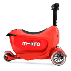 Micro Mini 2go Deluxe Plus - Czerwona - sklep rowerowy - 3gravity.pl